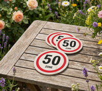 Bierdeckel Einladung zum Geburtstag: Zone 50 - Individuelle Einladung