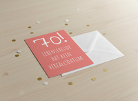 Einladung zum 70. Geburtstag: Lebensfreude hat kein Verfallsdatum! - Individuelle Einladung