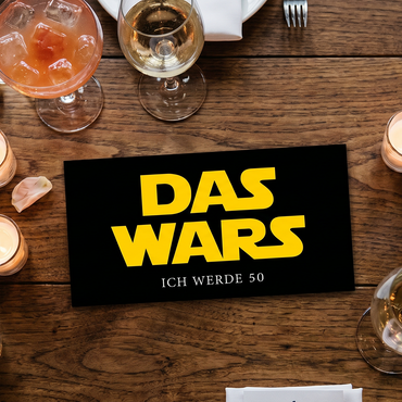 Einladung Zum 50. Geburtstag, Star Wars Logo: Das Wars - Individuelle Einladung