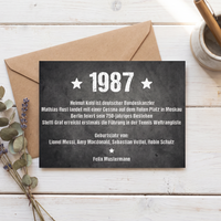 Einladung zum 40. Geburtstag 1987 – personalisierbar | Individuelle Einladung
