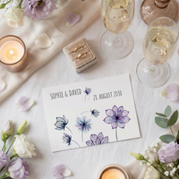 Einladung Hochzeit Pastell love – Romantische Einladungskarten mit Blumenmuster - Individuelle Einladung
