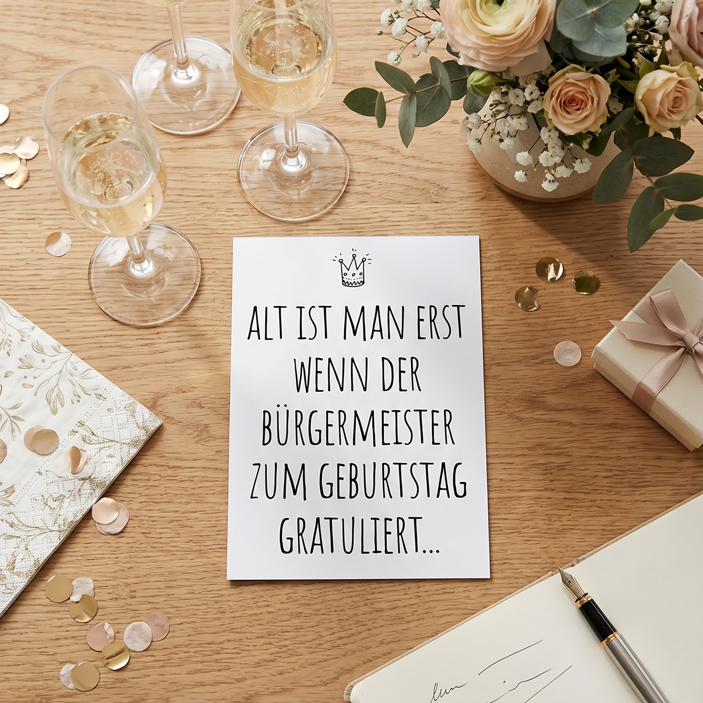 Einladung zum Geburtstag: Bürgermeister - Individuelle Einladung