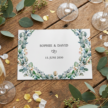 Hochzeit Einladungskarte – Romantische Aquarell flower Einladung mit eleganter Gestaltung - Individuelle Einladung
