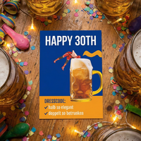 Einladung zum 30. Geburtstag: Halb so elegant - Individuelle Einladung
