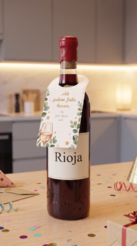 Flaschenanhänger Geburtstag „Mit jedem Jahr besser. Mit jeder Flasche auch.“