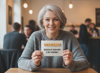 Glückwunsch Karte 60 – Lustige Geburtstagskarte Scrabble Design mit witzigem Spruch