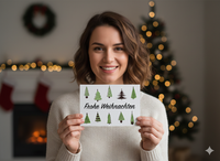 Weihnachtskarte Frohe Weihnachten – Stilvolle Weihnachtsgrußkarte mit Tannenbaum Design