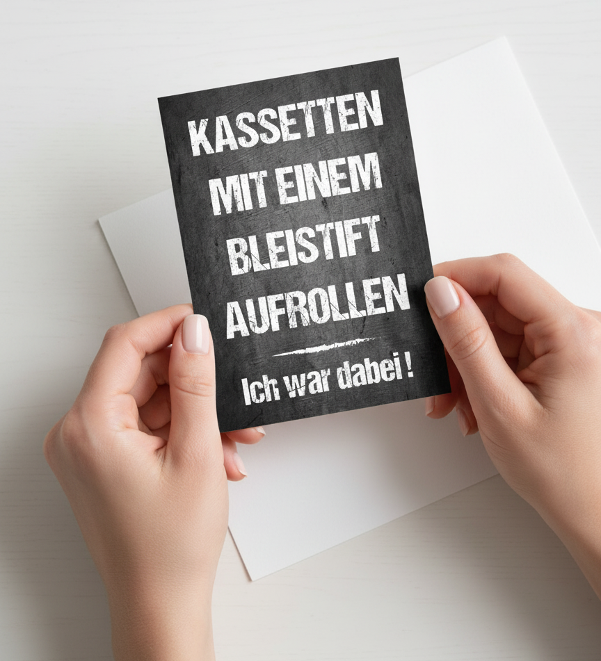 Einladung zum Geburtstag: Kassetten mit einem Bleistift aufrollen - Ich war dabei! 😉