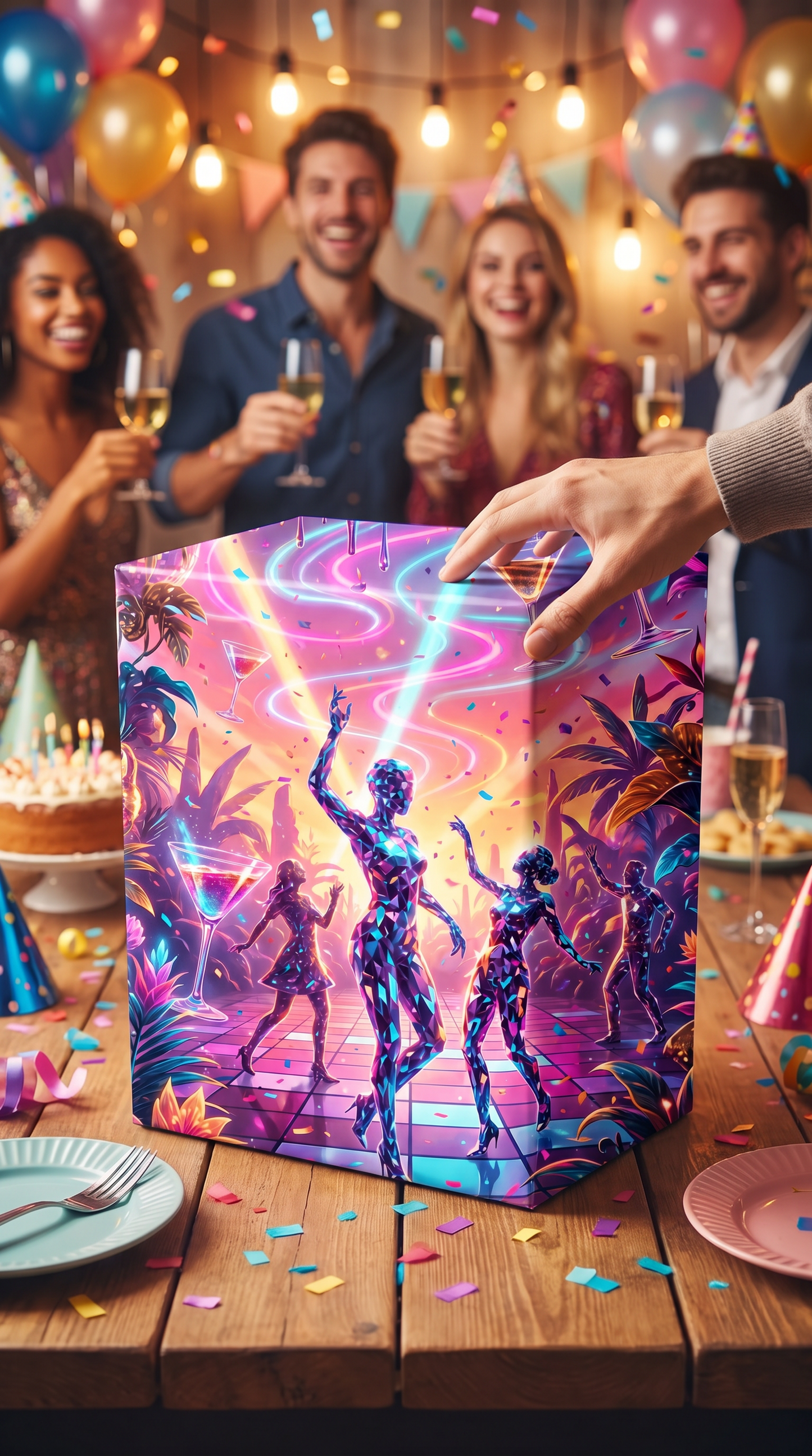 Lustiges Geschenkpapier 1 Bogen Discoqueen - witziges Motiv zum Geburtstag