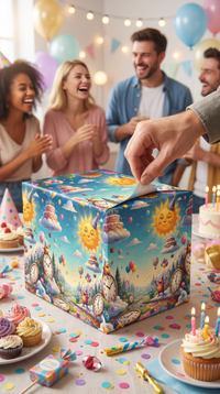 Lustiges Geschenkpapier 1 Bogen Lebensfreude 2 - witziges Motiv zum Geburtstag