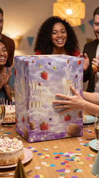 Lustiges Geschenkpapier 1 Bogen Prosecco - witziges Motiv zum Geburtstag