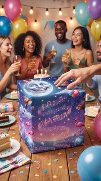Lustiges Geschenkpapier 1 Bogen PARTY night - witziges Motiv zum Geburtstag