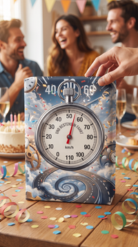 Lustiges Geschenkpapier 1 Bogen Tacho - witziges Motiv zum Geburtstag