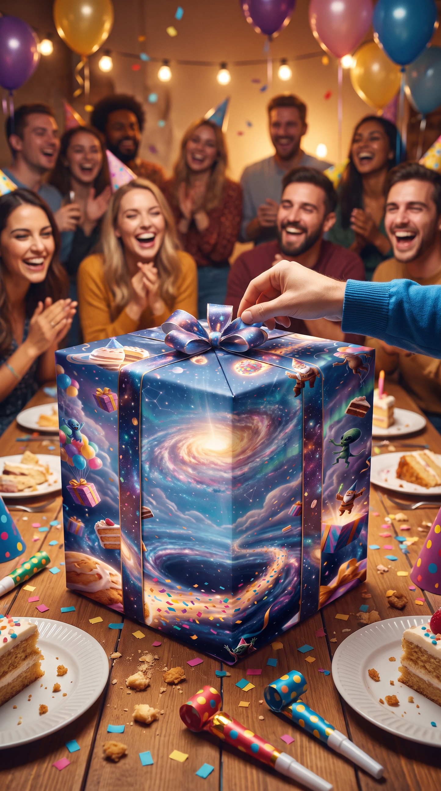 Lustiges Geschenkpapier 1 Bogen Sternzeichen Space Birthday - witziges Motiv zum Geburtstag