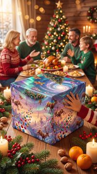 Verrücktes Geschenkpapier Weihnachten 1 Bogen Crazy Xmas - crazy Motiv für Weihnachten