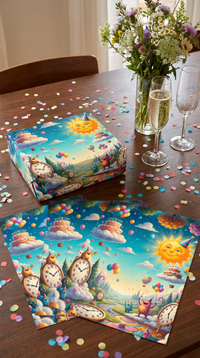 Lustiges Geschenkpapier Set 5 Bögen Lebensfreude 2 - witziges Motiv zum Geburtstag