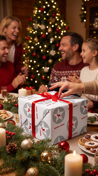 Liebevolles Geschenkpapier Weihnachten 1 Bogen Merry Xmas - cleanes Motiv für Weihnachten