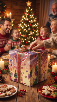 Tolles Geschenkpapier Weihnachten 1 Bogen Santa´s Gravity  - Motiv für Weihnachten