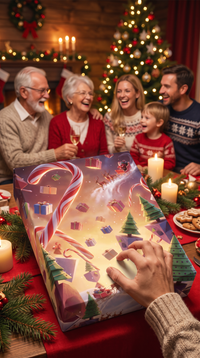 Tolles Geschenkpapier Weihnachten 1 Bogen Santa´s Gravity  - Motiv für Weihnachten
