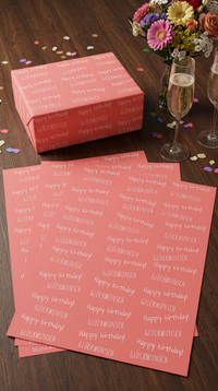 Lustiges Geschenkpapier Set 5 Bögen Lebensfreude - witziges Motiv zum Geburtstag - Individuelle Einladung