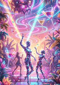 Lustiges Geschenkpapier Set 5 Bögen Discoqueen - witziges Motiv zum Geburtstag