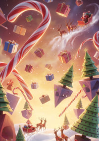 Tolles Geschenkpapier Weihnachten Set 5 Bögen Santa´s Gravity  - Motiv für Weihnachten