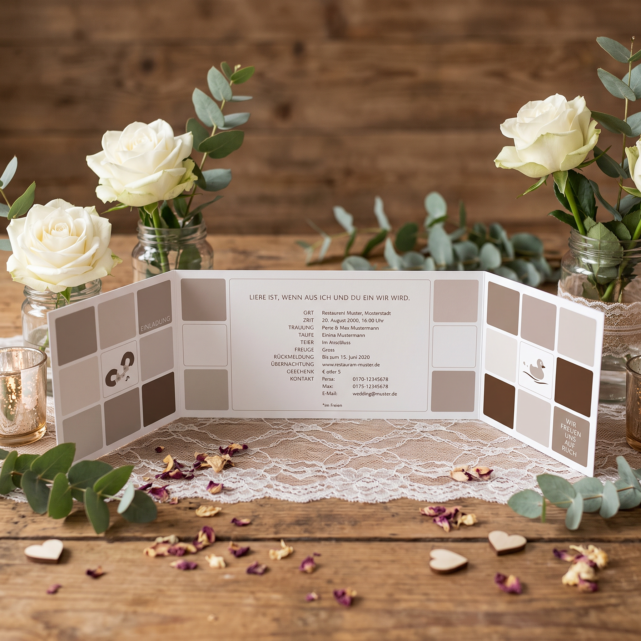 Einladungskarte Hochzeit & Taufe | Lustige Einladungskarten für doppelte Feier