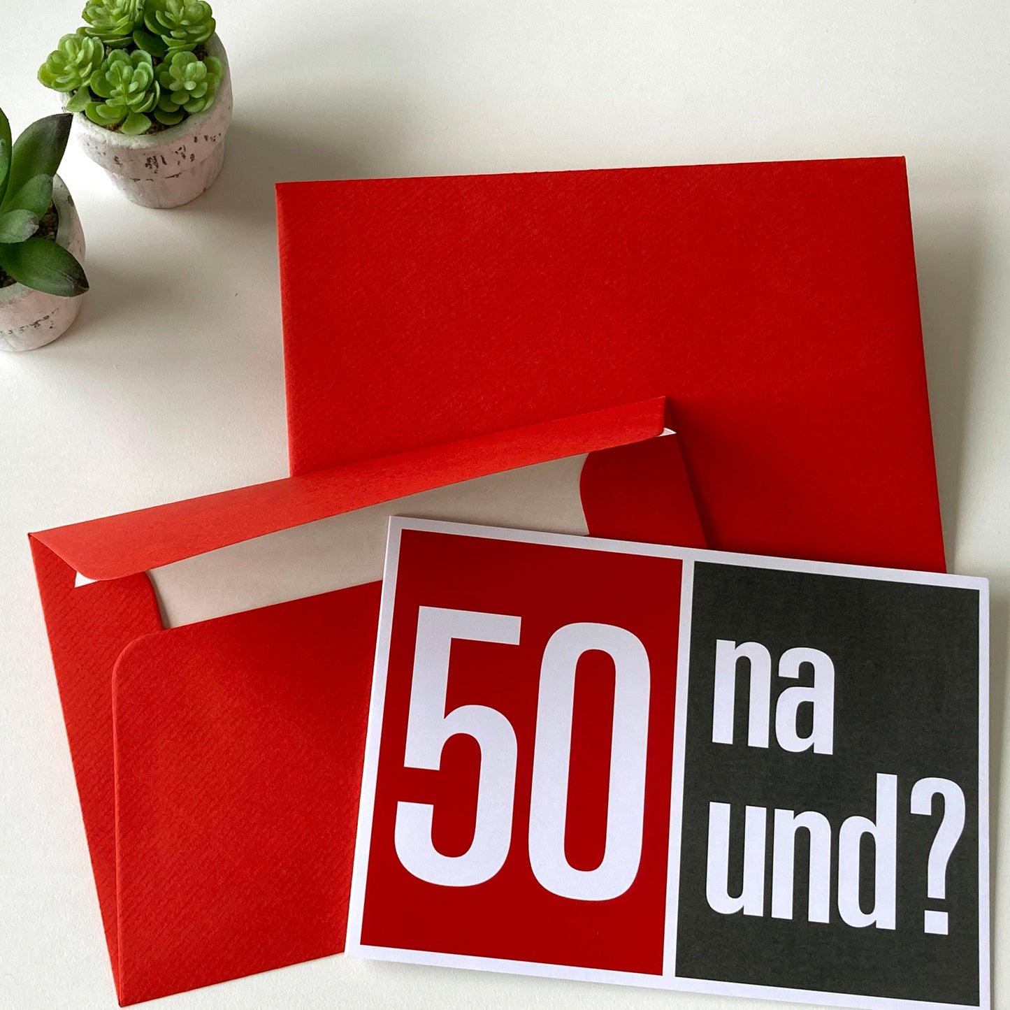 50 Geburtstag Karte – Lustige Glückwunschkarte zum Fünfzigsten mit Spruch na und?
