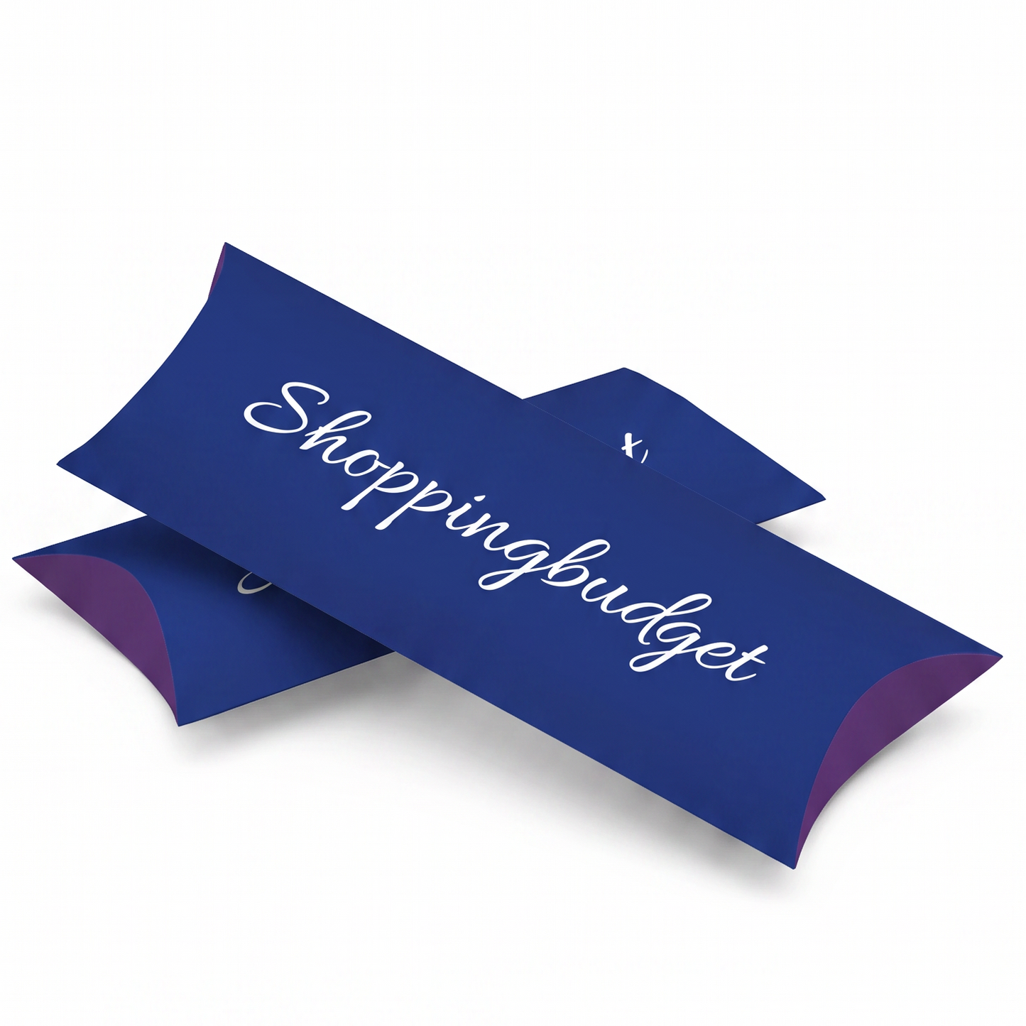 Geldgeschenk Verpackung – Shoppingbudget | Lustiges Geldgeschenk in Dunkelblau