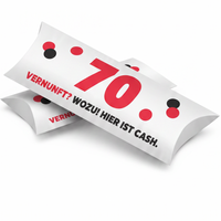 Geldgeschenk Verpackung Geburtstag – 70 | Vernunft? Wozu! Hier ist Cash.