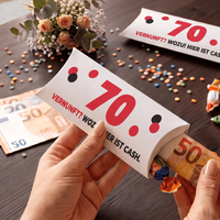 Geldgeschenk Verpackung Geburtstag – 70 | Vernunft? Wozu! Hier ist Cash.