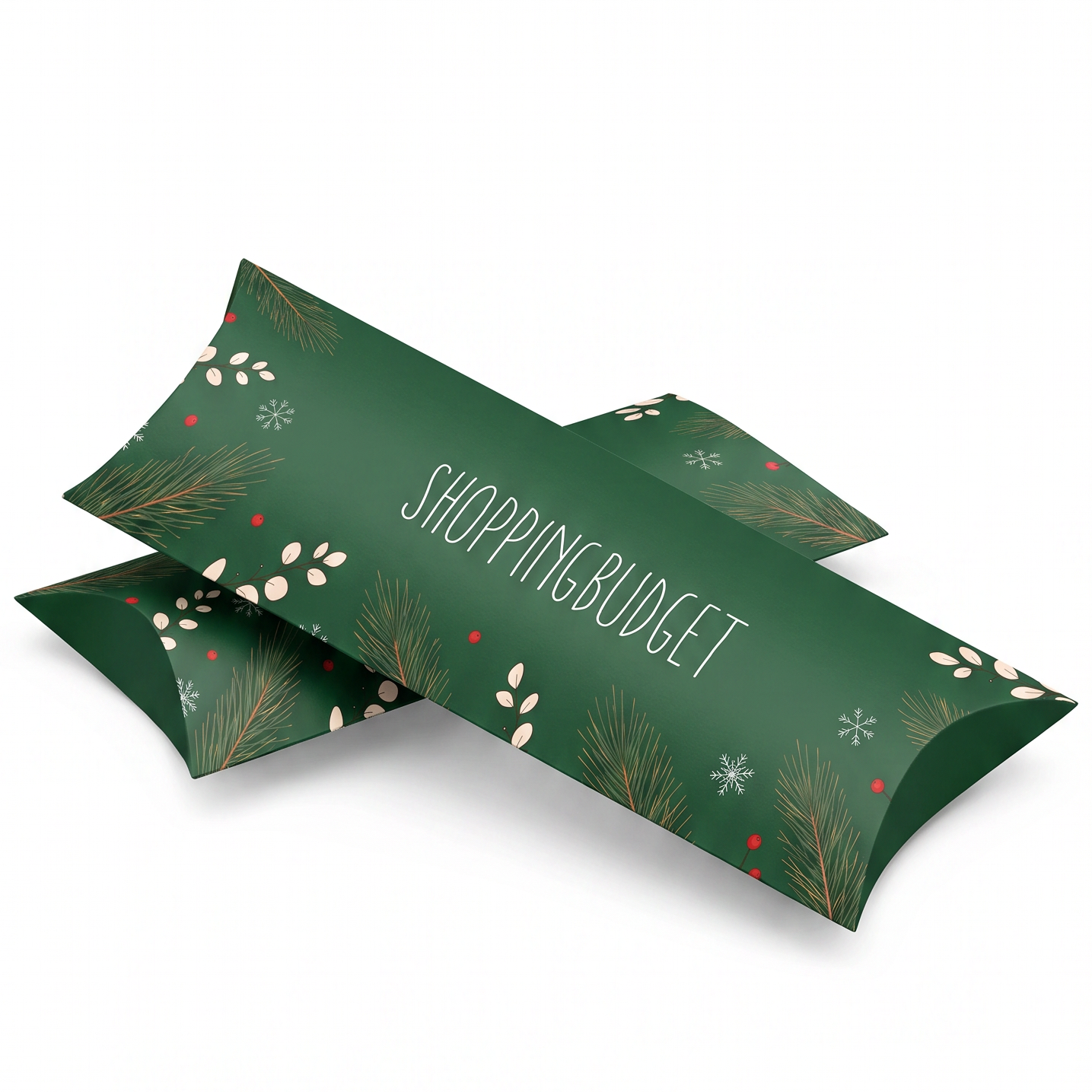 Geldgeschenk Verpackung Weihnachten – Shoppingbudget | Grün