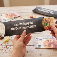 Lustige Geldgeschenkverpackung – Schweigegeld | Schiefer Optik