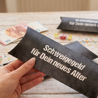 Lustige Geldgeschenkverpackung – Schweigegeld | Schiefer Optik