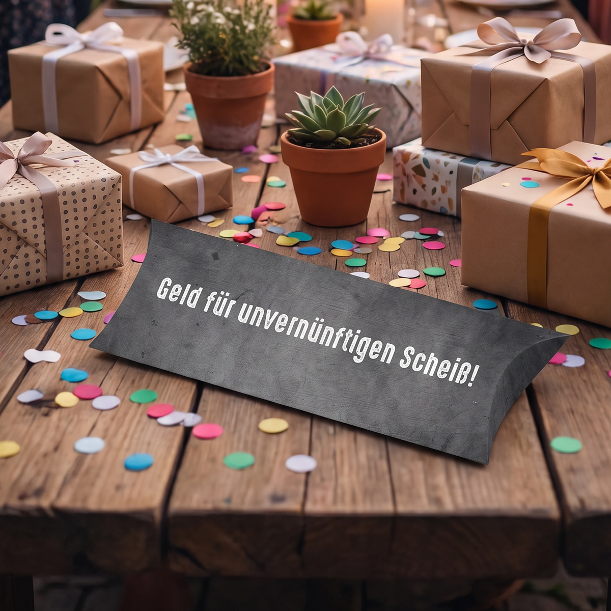 Geldgeschenk Verpackung „Geld für unvernünftigen Scheiß“ | Lustiges Geldgeschenk