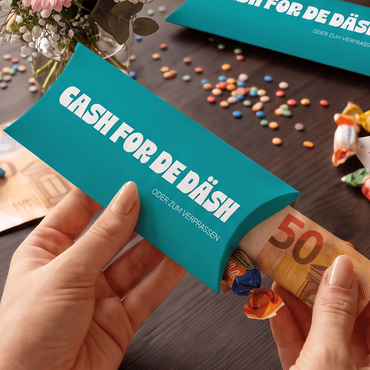 Geldgeschenk Verpackung Geburtstag – Cash for de Däsh | Hier ist Cash