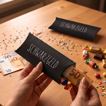 Geldgeschenk Verpackung Geburtstag – Schwarzgeld | Lustiges Geldgeschenk