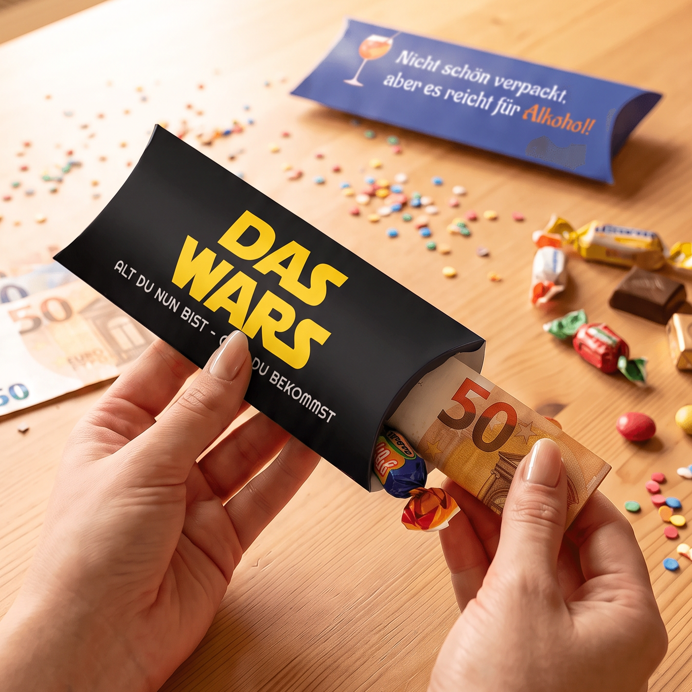 Geldgeschenk Verpackung Geburtstag – DAS WARS | Alt du nun bist, Geld du bekommst
