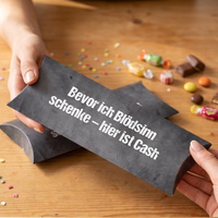 Lustige Geldgeschenkverpackung – Bevor ich Blödsinn schenke, hier ist Cash | Schiefer Optik