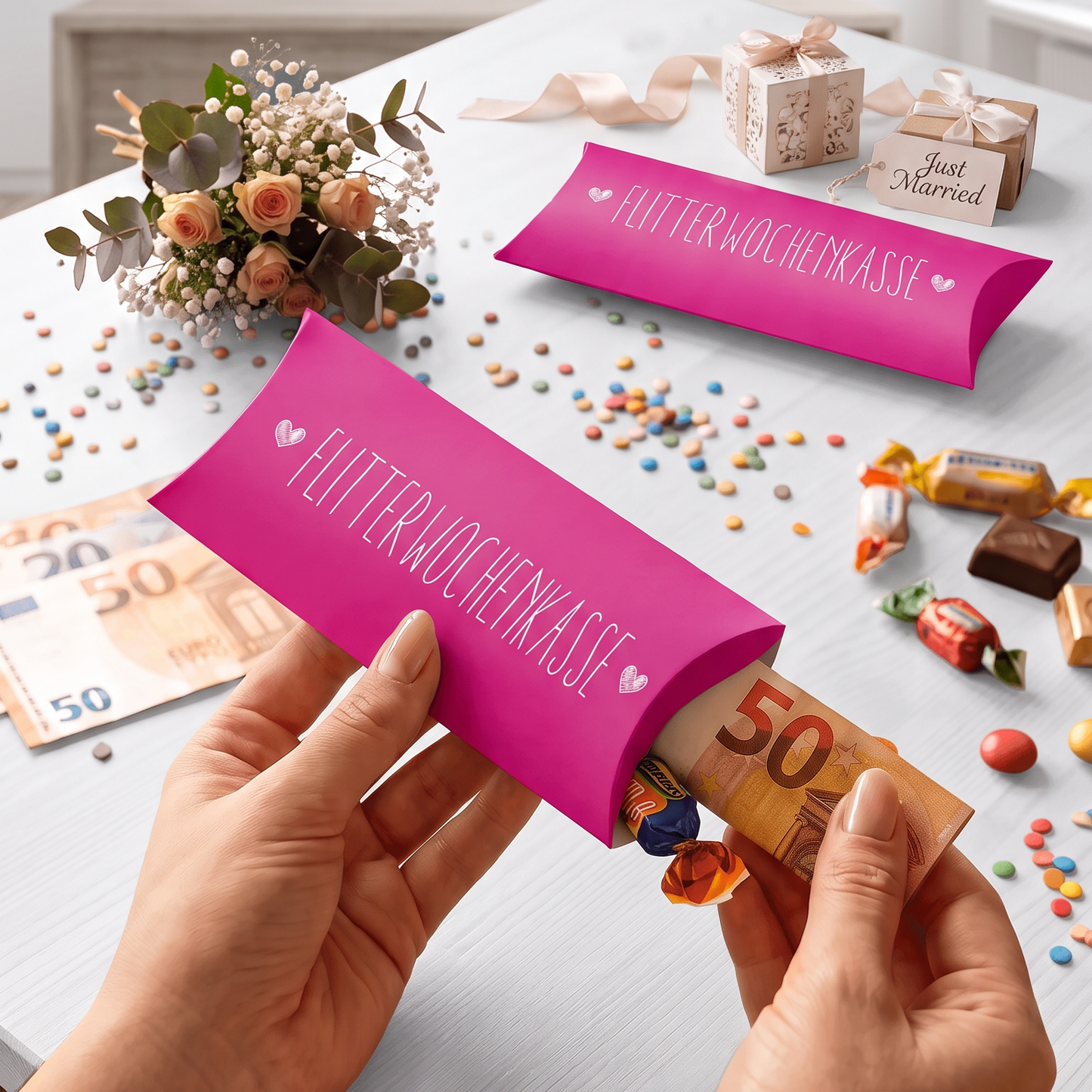 Geldgeschenk Verpackung Hochzeit – Flitterwochen-Kasse | Lustiges Geldgeschenk