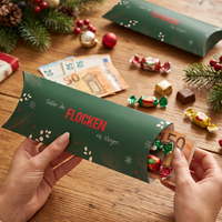 Geldgeschenk Verpackung Weihnachten – Süßer die Flocken nie klingen | Grün