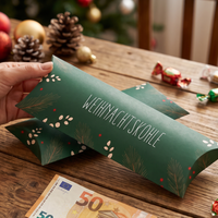 Geldgeschenk Verpackung Weihnachten – Weihnachtskohle | Grün