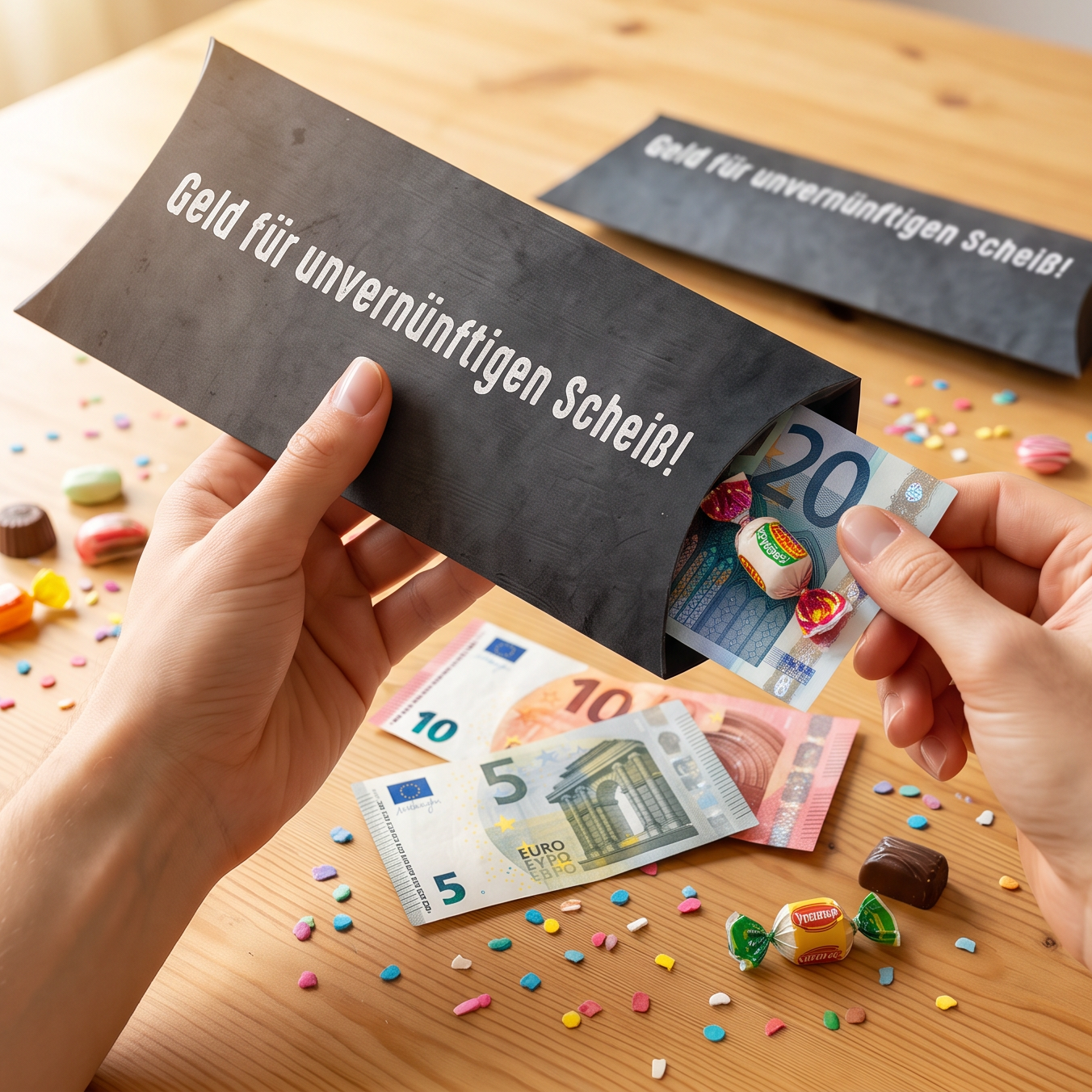 Geldgeschenk Verpackung „Geld für unvernünftigen Scheiß“ | Lustiges Geldgeschenk
