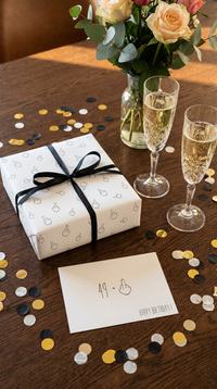 Lustiges Geschenkpapier Set 5 Bögen Mittelfinger Motiv zum Geburtstag, witzige Geschenkverpackung runder Geburtstag,  DIN A2 Bogen