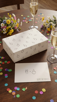 Lustiges Geschenkpapier Set 5 Bögen Mittelfinger Motiv zum Geburtstag, witzige Geschenkverpackung runder Geburtstag,  DIN A2 Bogen