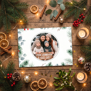 Weihnachtskarte personalisiert – „Wintermomente“ mit Foto