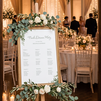 Sitzplan Hochzeit „Greenery“ – Eleganter Sitzplan im botanischen Stil DIN A2