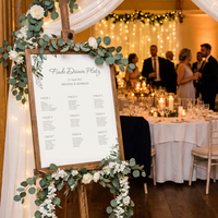 Sitzplan Hochzeit „Greenery“ – Eleganter Sitzplan im botanischen Stil DIN A2