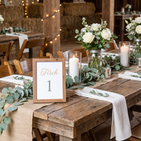 Tischkarten Hochzeit „Weiß“ – Tischnummern passend zum Sitzplan