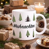 Keramik Tasse Weihnachten „Frohe Weihnachten“ – Klassische Weihnachtstasse